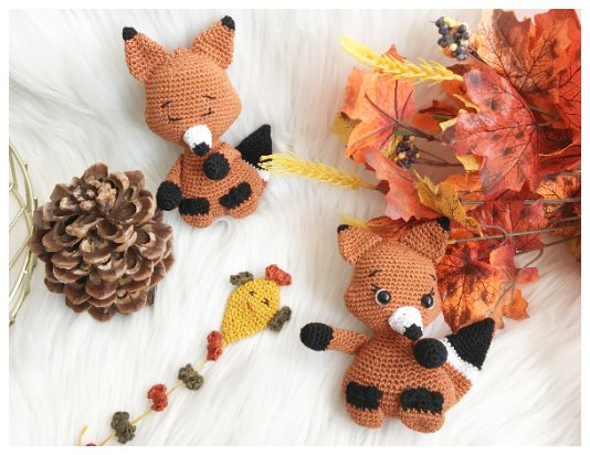 Blog-Inhaltsbild für 'Fuchspaar, kostenlose Häkelanleitung'